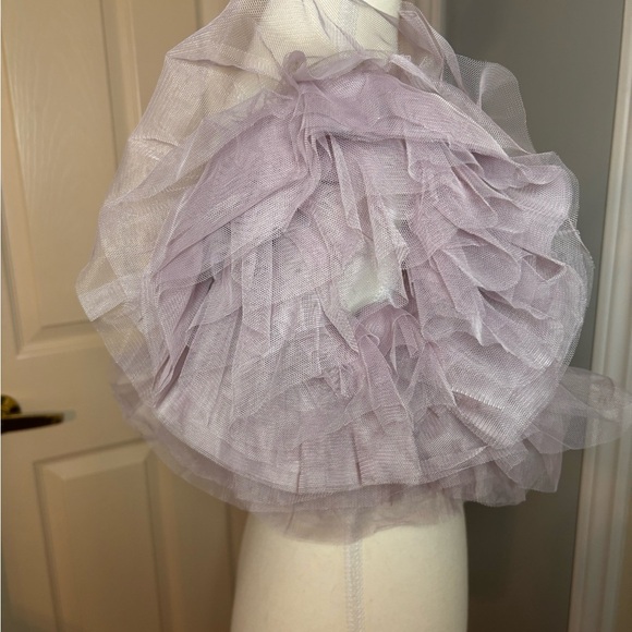 NWT Free People Intimately Oyster Mauve Tulle Crop Top - Picture 5 of 8